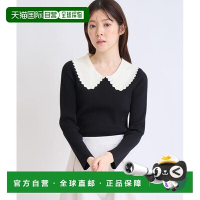 日本直邮Noela 翻领 镂空针织 针织上衣