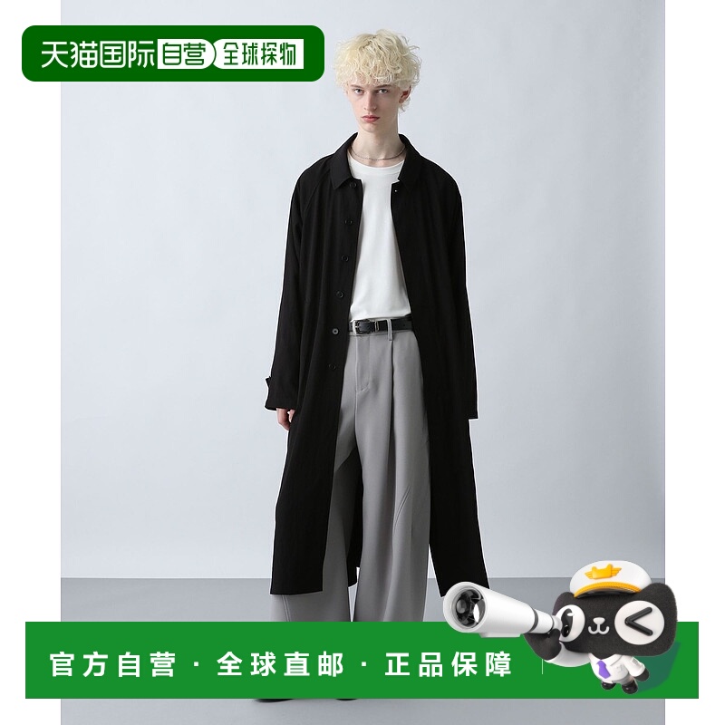 1h可退 日本直邮HARE男士长款立领简约风衣 前后开衩设计 蕾丝混