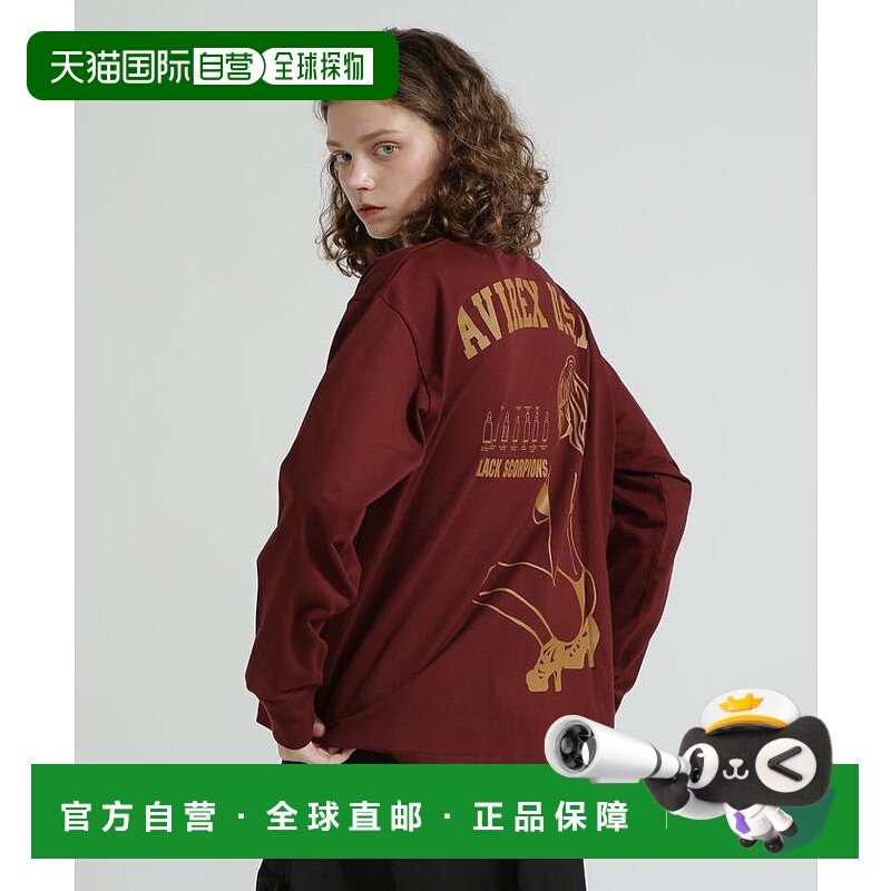 日本直邮AVIREX 黑色蝎子长袖T恤 [AV1129EM020265] 黑色