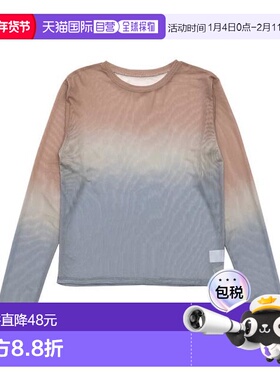 1h可退 日本直邮select MOCA 渐变力网眼上衣长袖女装