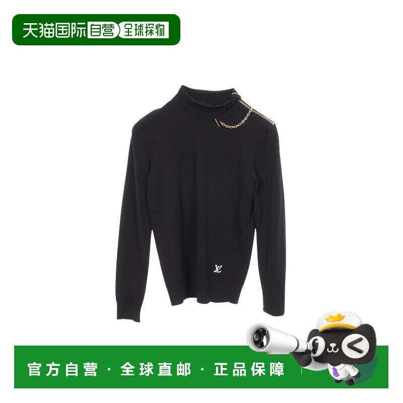 日本直邮中古LV路易威登女A级95新knit针织尼龙上衣黑色
