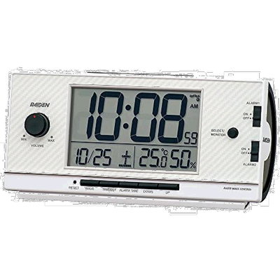 【日本直邮】Seiko Clock 闹钟 PYXIS RAIDEN NR539W 白色 卧室