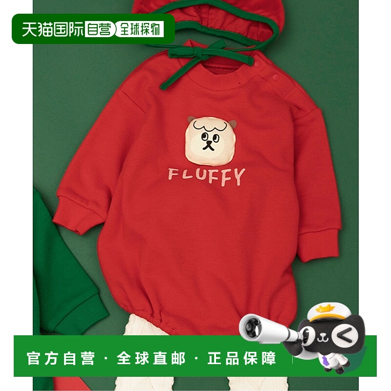 1h可退 日本直邮BREEZE 儿童 里毛保暖 连体爬服 圣诞可爱款 J534