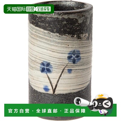 【日本直邮】信乐烧 hechimon 一轮插 白灰蓝小花 MR-M138