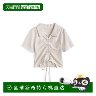 日本直邮日潮 sf1119 GRL前拉绳短款 罗纹Polo衫