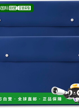 【日本直邮】Plus普乐士扁平大号按扣文件夹A3深蓝色2个88-576