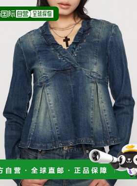 日本直邮LAGUA GEM 女装 牛仔风刺绣罩衫 510JSM110821