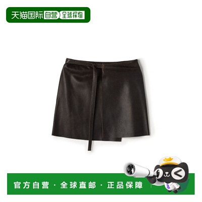 日本直邮EDITION 女装 仿皮绑带迷你裙 羊革材质 春夏宽松设计 34