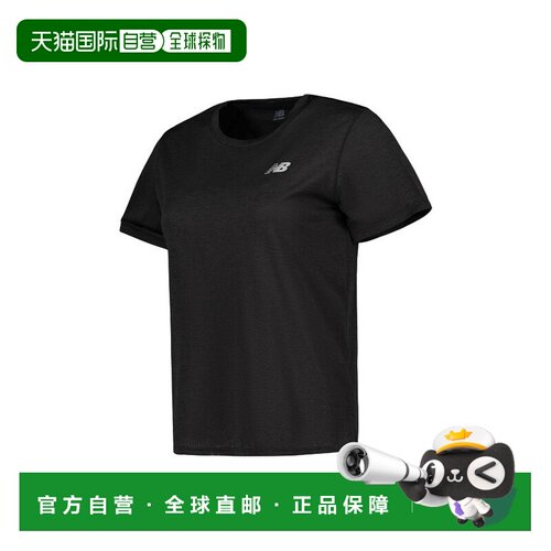 日本直邮NEWBALANCE纯色圆领休闲针织短袖多巴胺T恤女款 WT41253