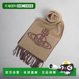 日本直邮VivienneWestwood西太后围巾女士星印花流苏羊毛刺绣围脖