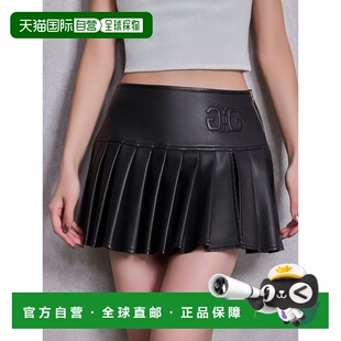 1h可退 日本直邮GYDA 女装 仿皮褶皱短裙 侧开衩设计 0726108074