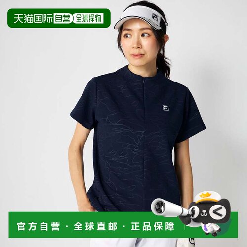 日本直邮FILA 高尔夫短袖高领上衣 / 女士（藏青色）斐乐