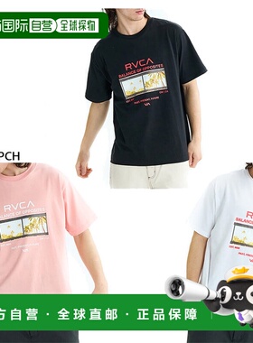 日本直邮RVCA 男士 CONACT SS 短袖T恤休闲款粉色VABF04A207