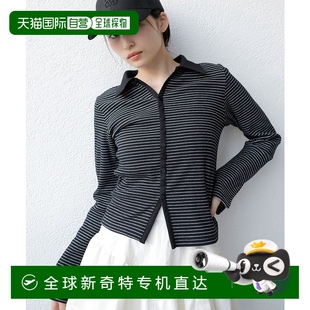 2025ABVM15110 1h可退 日本直邮VIS 女士细条纹短袖 polo衫