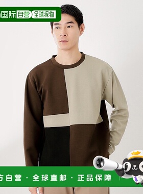 1h可退 日本直邮THE SHOP TK 男士 图案拼接长袖T恤 半拉链设计 6