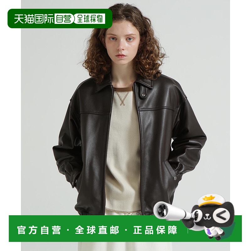 1h可退 日本直邮AVIREX 女装 山羊皮 半植鞣皮革外套 宽松简约设