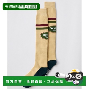 三色条纹长筒雪地袜 1h可退 女装 Pacific 高弹防滑 日本直邮Ocean