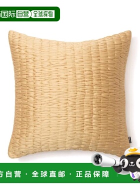 1h可退 日本直邮Francfranc 褶皱纯色抱枕套 45*45 黄色(B095)