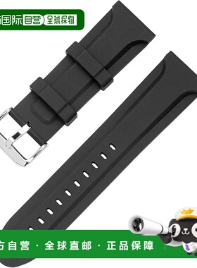 【日本直邮】CREPHA 手表表带 24mm 硅胶树脂 黑色 SI-16