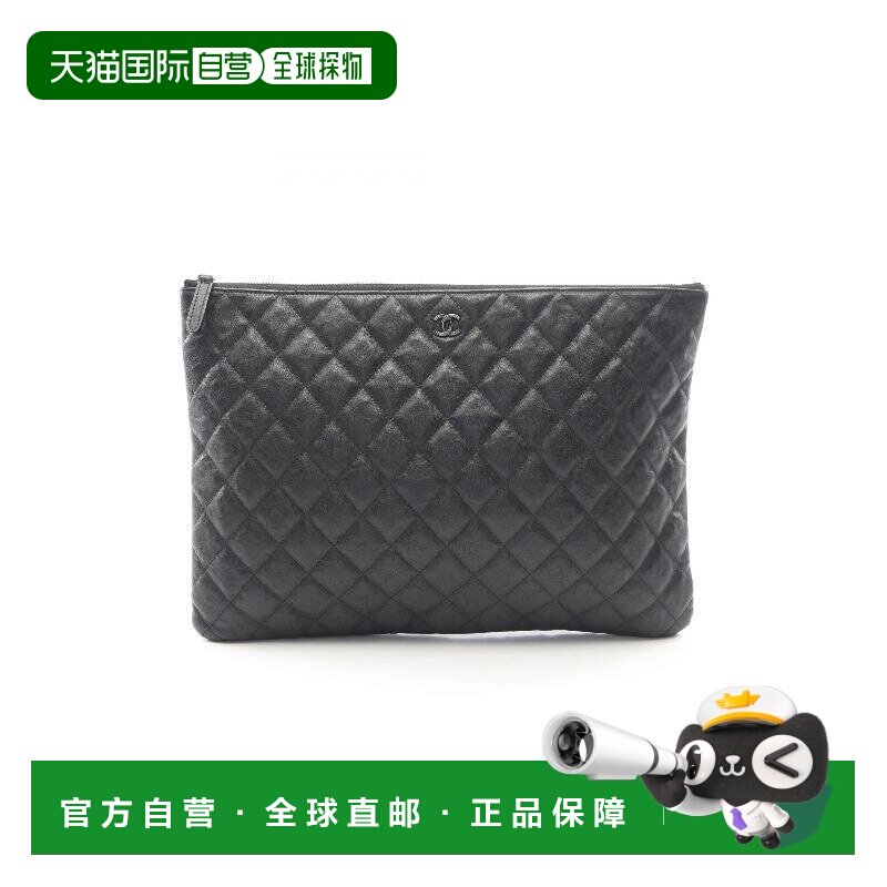 日本直邮中古Chanel香奈儿女包B级9新second bag手提包牛皮手拿包