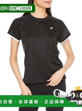 【日本直邮】亚瑟士 运动短袖上衣 2012C821 黑色