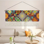 波西米亚民族风挂毯民宿客栈背景墙布艺挂画卧室床头装 饰画玄关画