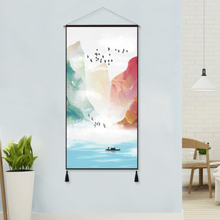 客厅装饰布画挂毯中国风挂毯中式挂毯装饰画客厅布艺挂画玄关挂毯