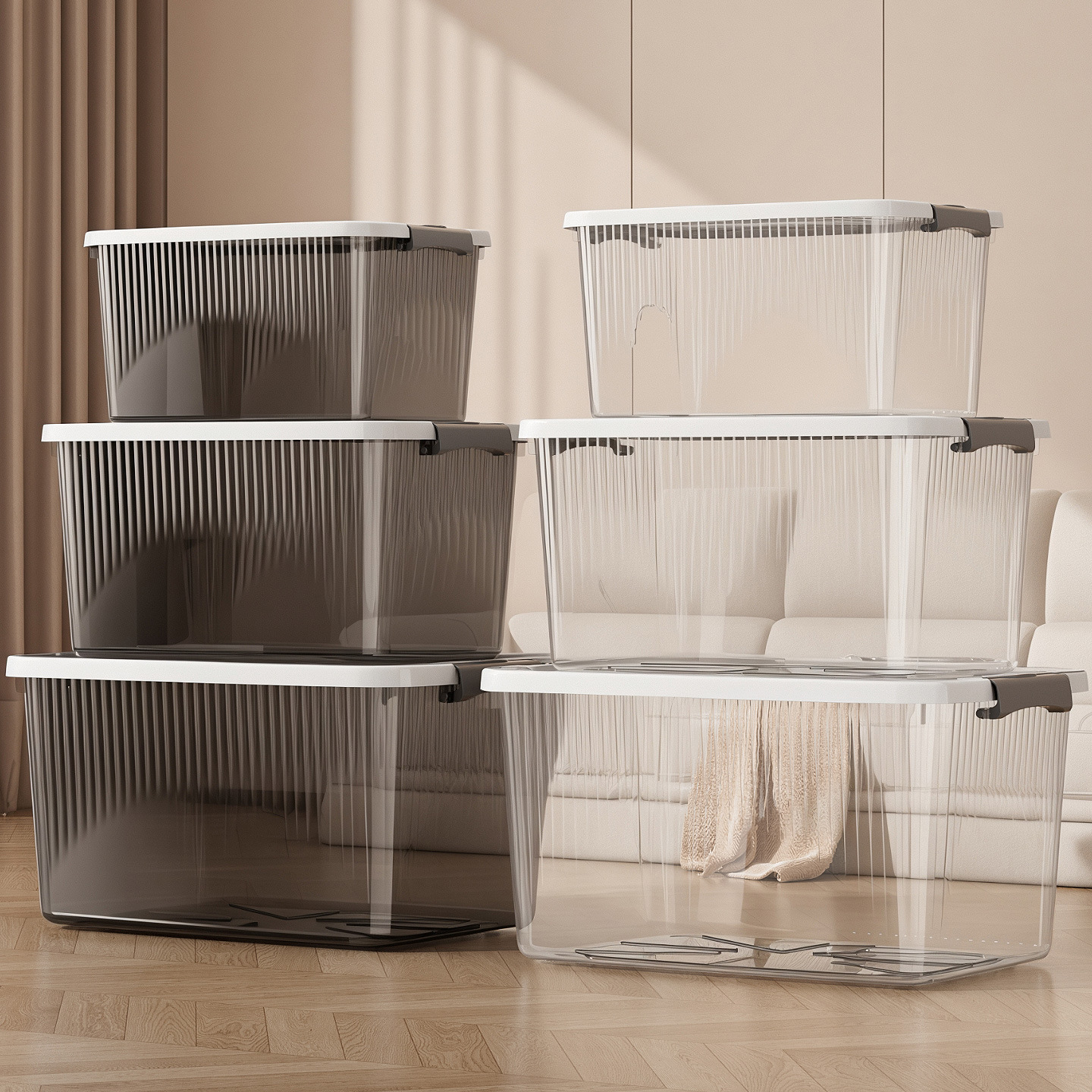 透明收纳箱大容量超大玩具收纳盒被子衣服整理箱学生宿舍储物箱子