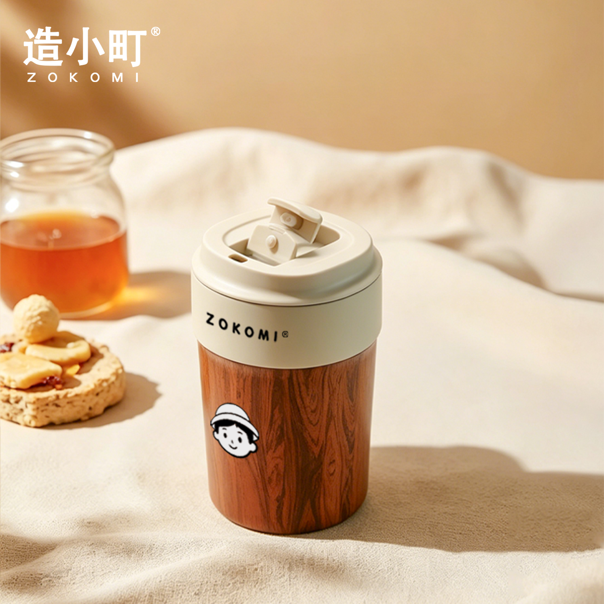 ZOKOMI翻盖杯口陶瓷覆层定制名