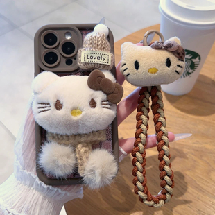 FINDX8PRO卡通RENO11 冬季 A93 K11X新年款 7SE网红同款 A58女1加防摔 毛绒凯蒂猫适用OPPORENO12手机壳K12