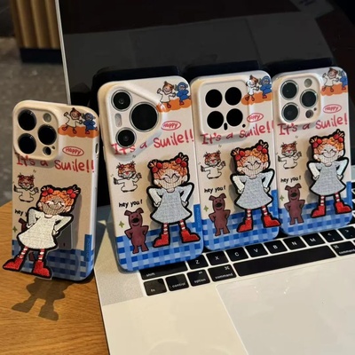 可爱coco女孩支架适用苹果手机壳