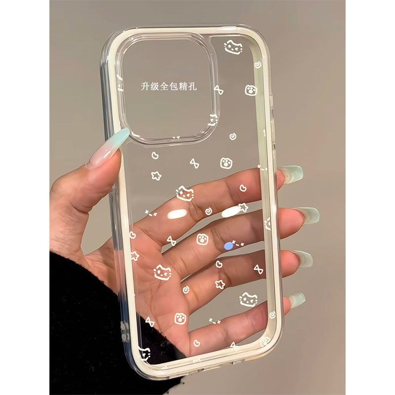 星星猫咪爪印适用苹果手机壳