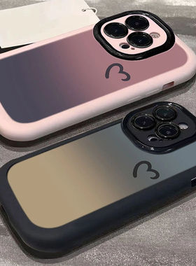 情侣渐变半心适用OPPORENO13手机壳FINDX8PRO保护套K11/K10创意RENO12/11/10/9/7INS风A93S/A58高级感A2PRO软