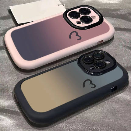 情侣渐变半心适用OPPORENO13手机壳FINDX8PRO保护套K11/K10创意RENO12/11/10/9/7INS风A93S/A58高级感A2PRO软