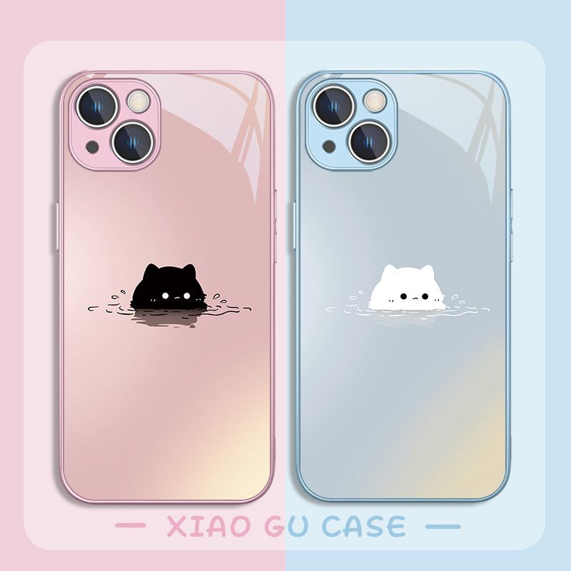 潜水猫咪适用苹果手机壳