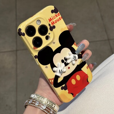 遮脸米奇手掌适用苹果手机壳