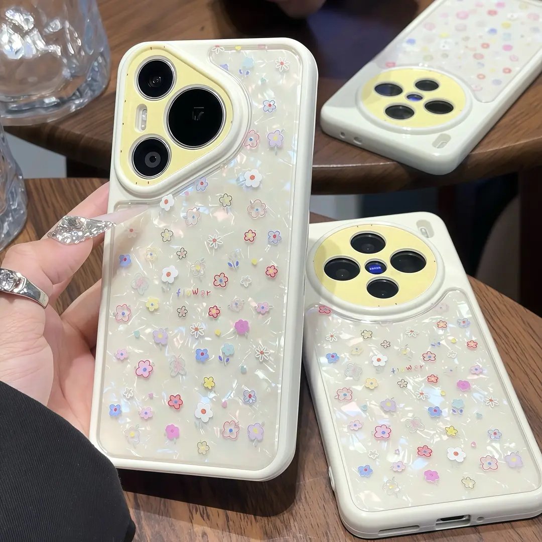 彩色碎花贝壳纹适用苹果手机壳