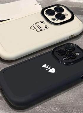 简约小猫咪鱼骨头适用VIVO手机壳