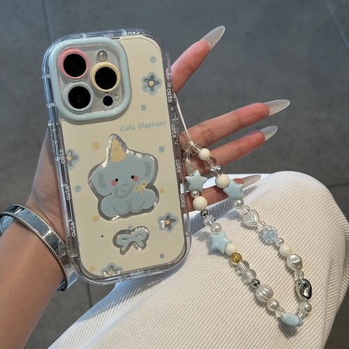 蓝色小象适用苹果手机壳