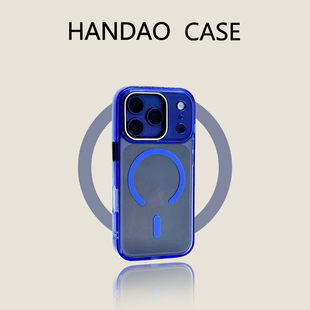韩道适用苹果17pro手机壳高透蓝iphone16promax PC亚克力高透磁吸iPhoneAir防摔15pro高级感14精孔简约保护套