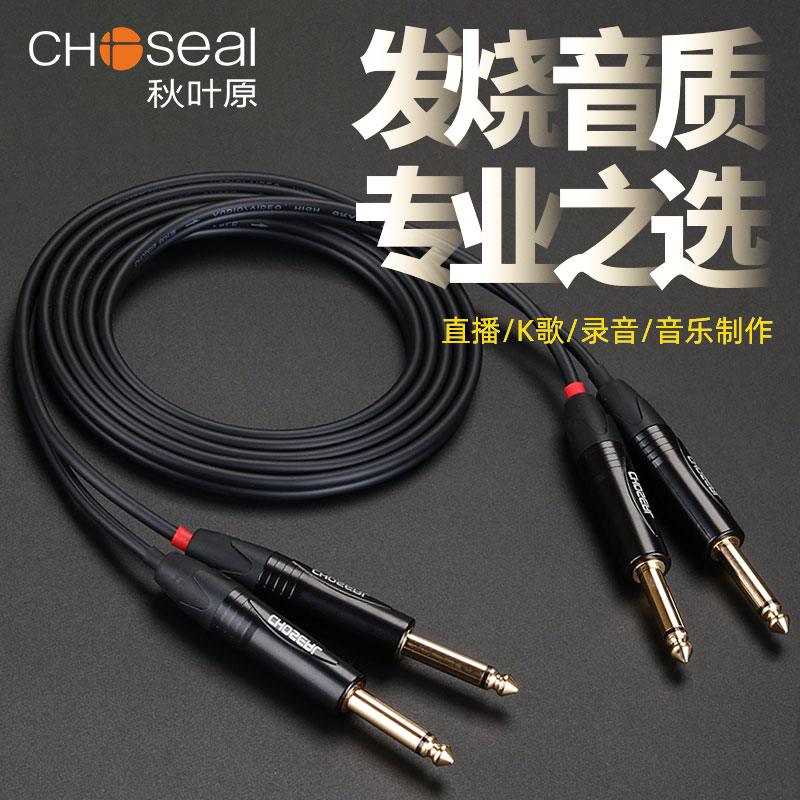 双6.5转双6.5音频线秋叶原二对二