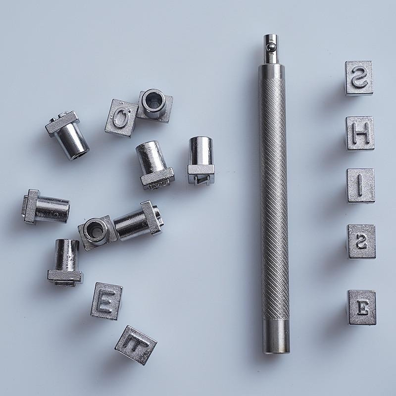 皮雕印章170植克鞣皮料用烫字工具模具字母冲数字X冲4/6mm