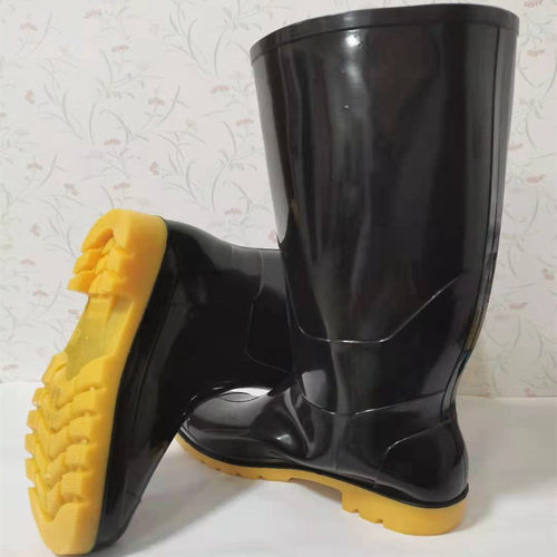 高筒长筒雨鞋防滑水靴雨靴男女成人长筒雨靴工地劳保胶鞋黑色水鞋