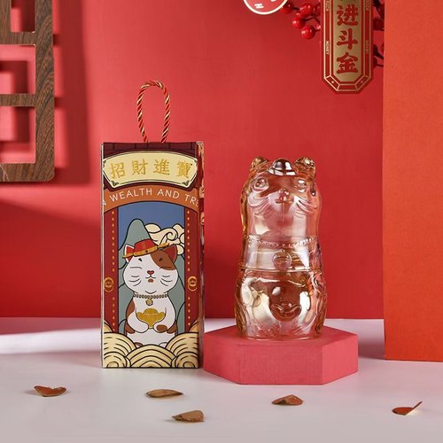 猫咪对杯打开是水杯o起来是个摆件文创礼品创意礼开业礼品伴手礼