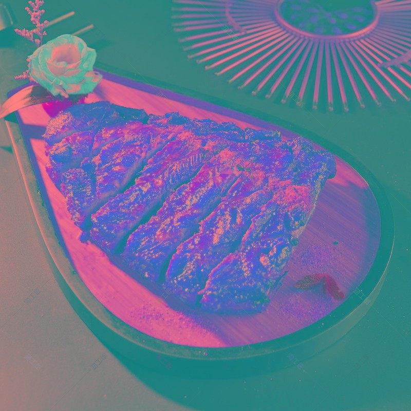 创意古典乐器餐具竹木琵琶盘网红烤肉店特色烧烤羊排民族风复古盘