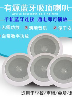 无线蓝牙吸顶音响l喇叭套装有源音响家用天花吊顶音箱店铺背景音