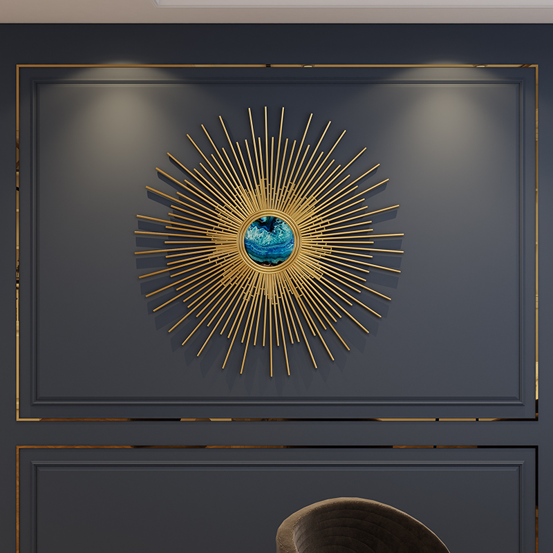 轻奢客厅沙发背景墙装饰卧室墙面装饰时尚挂件铁艺壁饰