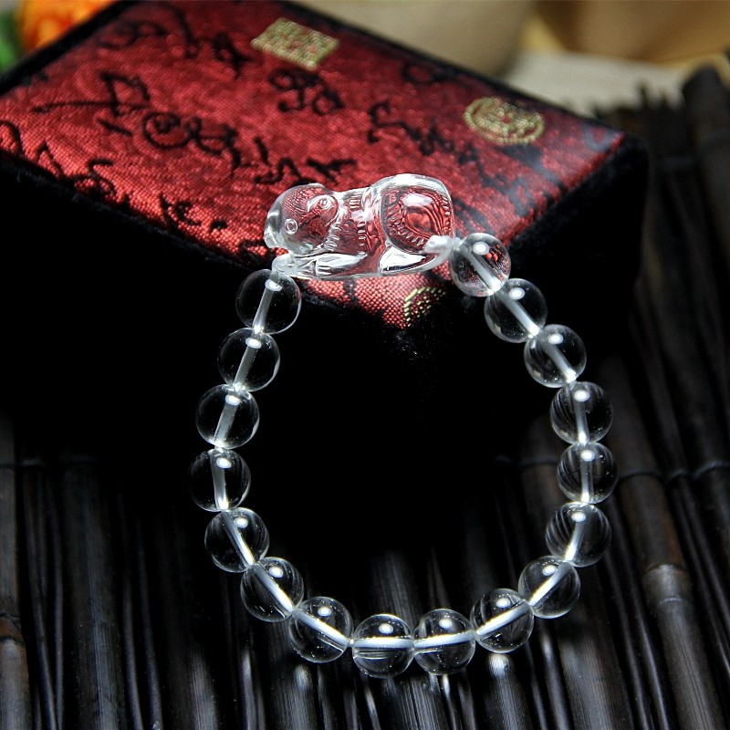 精雕天然白水晶老鼠珠子s手链 男女款生肖水晶鼠情侣水晶手链手串,饰品/流行首饰/时尚饰品新,手饰/手串,淘宝优惠券,粉丝福利购,淘宝优惠卷