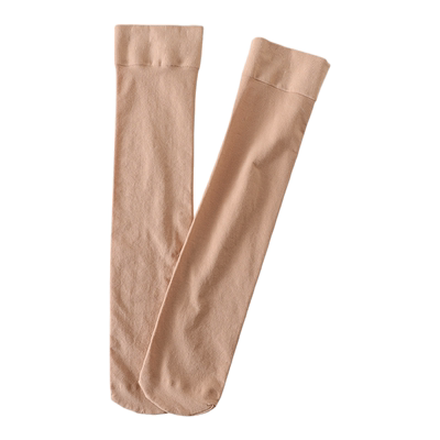 肉色不假白女款天鹅绒哑光小腿袜