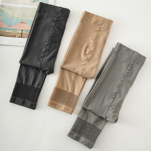 打底袜九分连裤袜肤色光腿神器美腿塑形哑光高弹不连脚灰色1009k